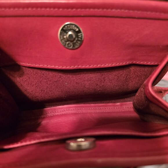 Coach Disco Crossbody Small Red Leather Shoulder Handbag ~ Vintage EVC - Picture 8 of 9